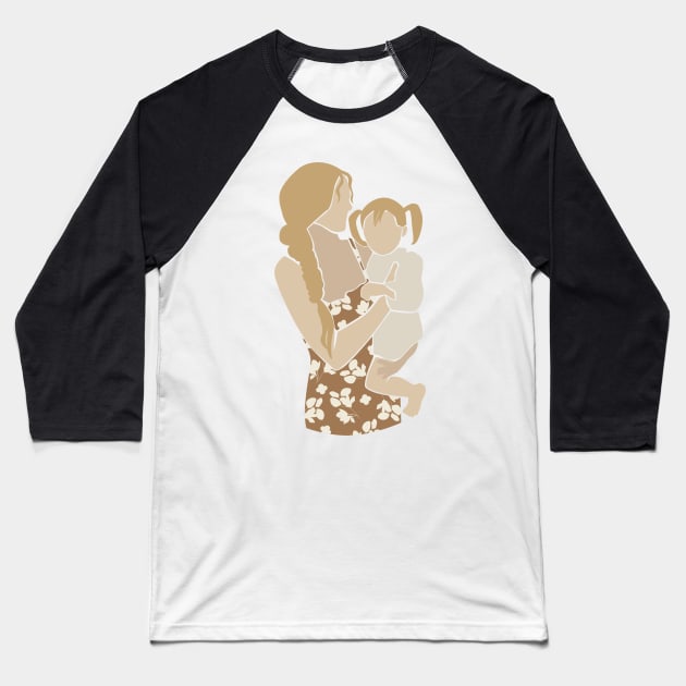 Abstract Family vector Women artistic Illustration Baseball T-Shirt by NJORDUR